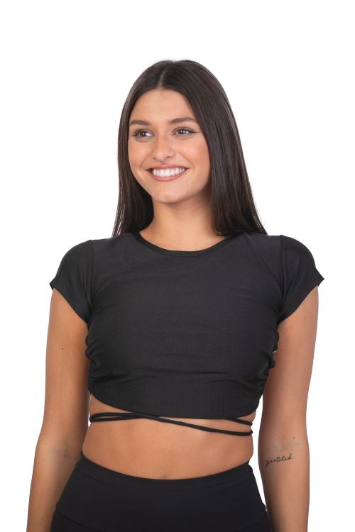 Crop Top Cariló Shine Black